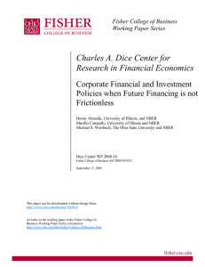 Charles A. Dice Center for Research in Financial Economics