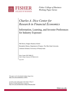 Charles A. Dice Center for Research in Financial Economics