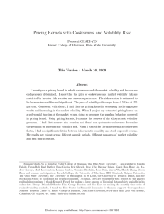 Pricing Kernels with Coskewness and Volatility Risk Fousseni CHABI-YO