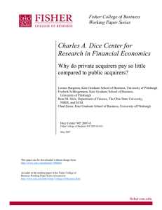 Charles A. Dice Center for Research in Financial Economics