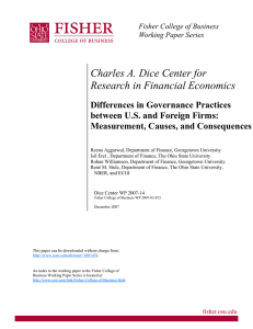 Charles A. Dice Center for Research in Financial Economics