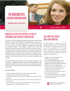THE RISK INSTITUTE EXECUTIVE EDUCATION SERIES