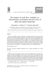 The impact of cash #ow volatility on debt and equity &#34;nancing