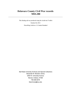 Delaware County Civil War records MSS.280