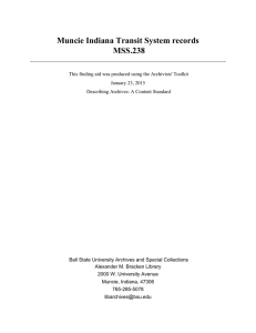 Muncie Indiana Transit System records MSS.238