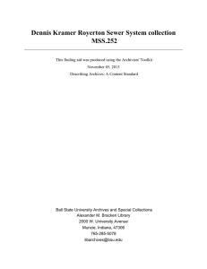 Dennis Kramer Royerton Sewer System collection MSS.252