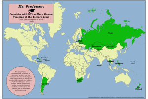 Ms. Professor:  Countries with 50% or More Women