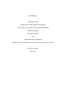 PENTHESILEA A DISSERTATION SUBMITTED TO THE GRADUATE SCHOOL