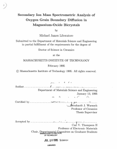 Magnesium-Oxide Bicrystals