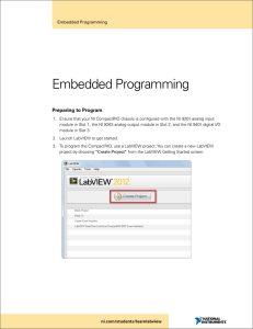 Embedded Programming Preparing to Program