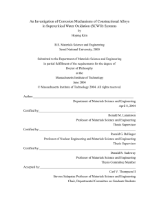 An Investigation of Corrosion Mechanisms of Constructional Alloys