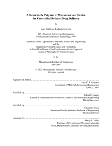 A Resorbable Polymeric Microreservoir Device for Controlled Release Drug Delivery