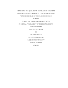MEASURING THE QUALITY OF GENERALIZED GRADIENT PSEUDOPOTENTIAL ENVIRONMENT FOR SOLIDS