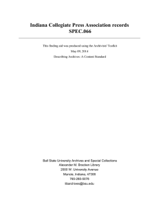 Indiana Collegiate Press Association records SPEC.066