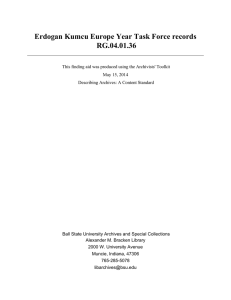 Erdogan Kumcu Europe Year Task Force records RG.04.01.36
