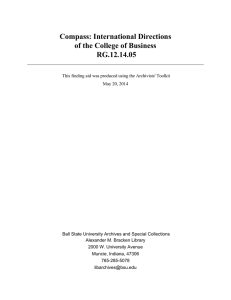 Compass: International Directions of the College of Business RG.12.14.05