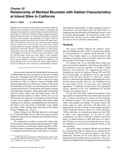 Relationship of Marbled Murrelets with Habitat Characteristics Chapter 20