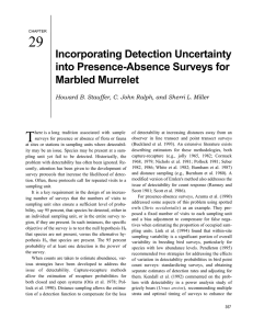 29 T Incorporating Detection Uncertainty into Presence-Absence Surveys for