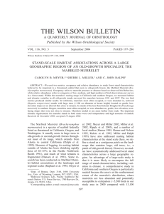 THE WILSON BULLETIN