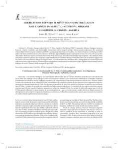 Correlations between el niño–southern osCillation and Changes in nearCtiC–neotropiC Migrant