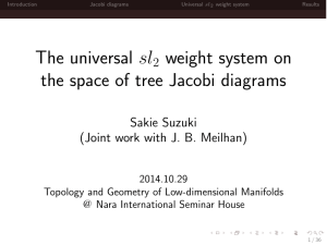 The universal sl weight system on the space of tree Jacobi diagrams 2