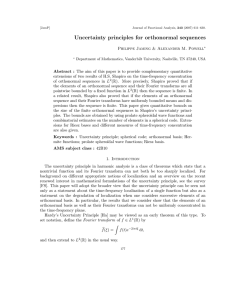 Uncertainty principles for orthonormal sequences