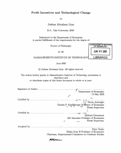 Profit  Incentives  and  Technological Change