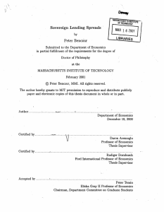 Sovereign  Lending  Spreads