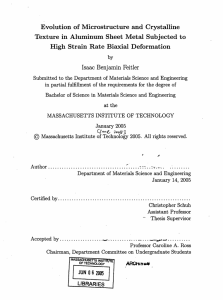 Evolution of Microstructure and Crystalline High Strain Rate  Biaxial Deformation