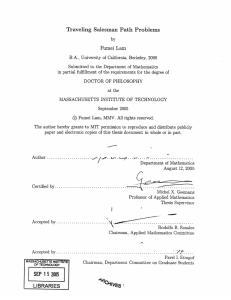 Traveling Salesman Path  Problems