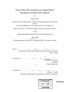 Game  Theoretic  Analysis  and  Agent-Based