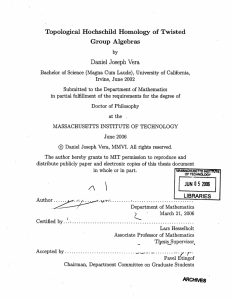 Group Algebras Topological  Hochschild  Homology  of Twisted