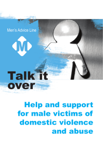 Talk it over Help and support for male victims of
