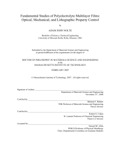 Fundamental Studies of Polyelectrolyte Multilayer Films: