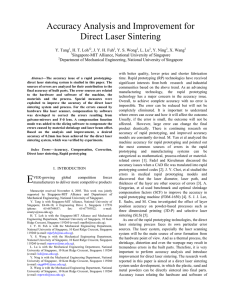 Accuracy Analysis and Improvement for Direct Laser Sintering