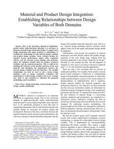 Material and Product Design Integration: Establishing Relationships between Design