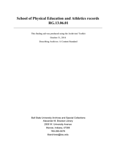 School of Physical Education and Athletics records RG.13.06.01