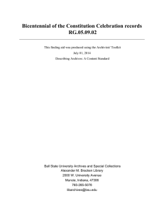 Bicentennial of the Constitution Celebration records RG.05.09.02