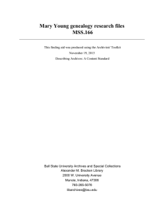 Mary Young genealogy research files MSS.166