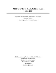 Mildred Wiley v. R.J.R. Nabisco et. al. MSS.188