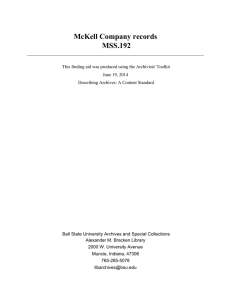 McKell Company records MSS.192