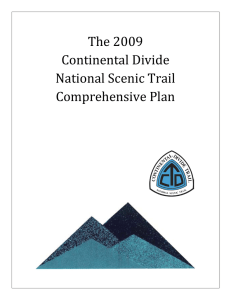 The 2009 Continental Divide National Scenic Trail Comprehensive Plan