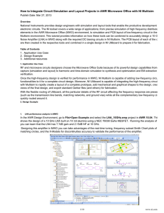 How to Integrate Circuit Simulation and Layout Projects in AWR Microwave...