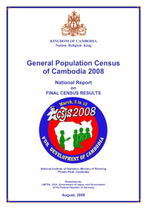 General Population Census of Cambodia 2008 National Report on