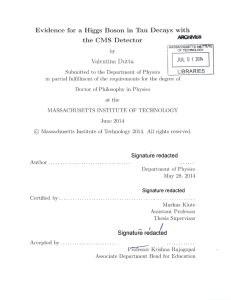 mR0 Evidence  for  a  Higgs  Boson ... the  CMS  Detector