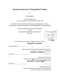 Advanced  Controls for Floating Wind Turbines Signature  redacted AU6