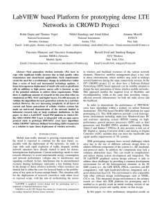 LabVIEW based Platform for prototyping dense LTE Networks in CROWD Project