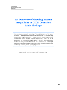 An Overview of Growing Income Inequalities in OECD Countries: Main Findings