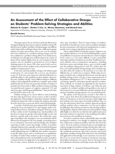 This paper reports the use of tools to probe the... other type of problem. Thus for large numbers of students,
