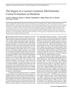 The Impact of a Learner-Centered, Mid-Semester Course Evaluation on Students